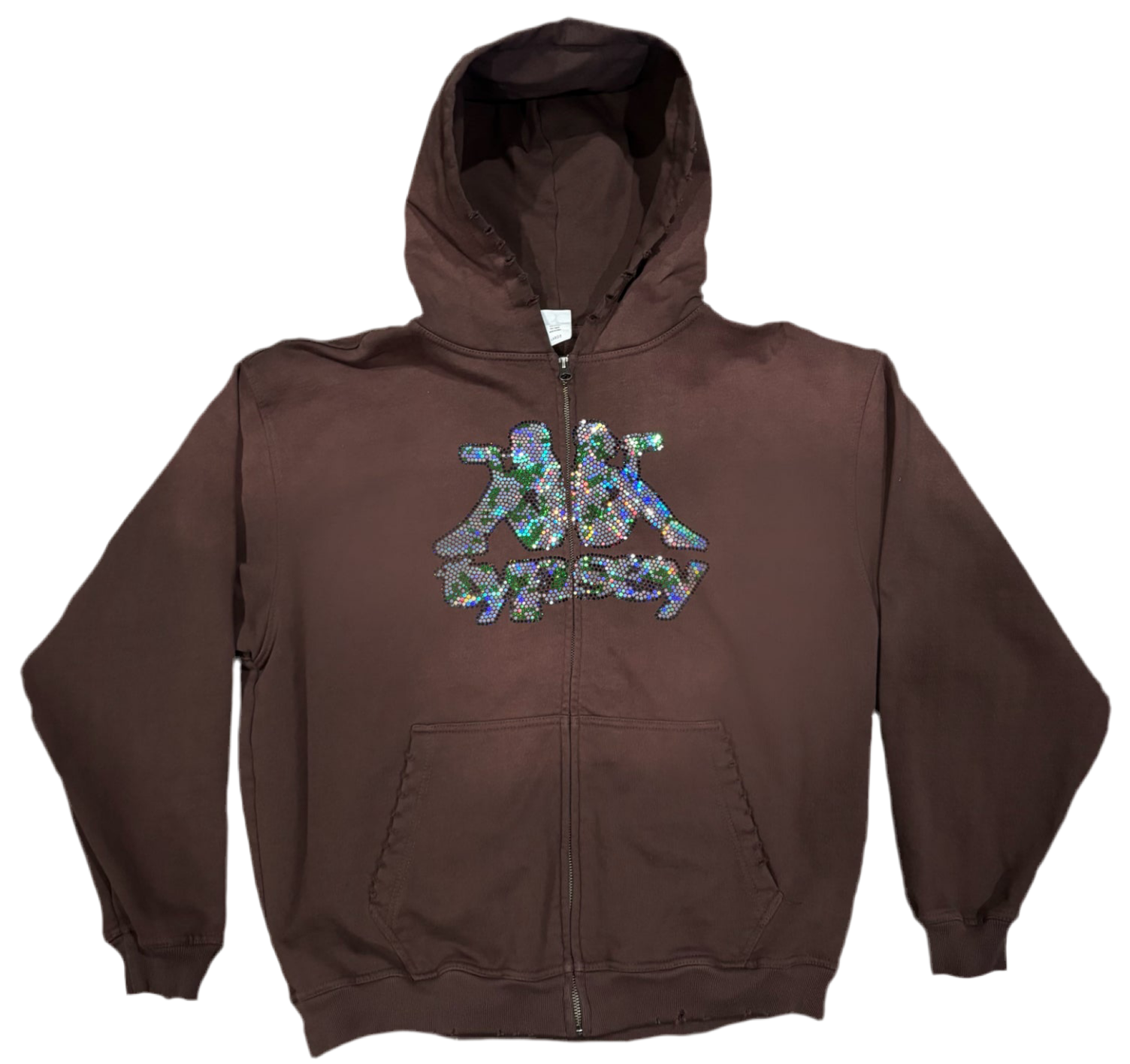LOGO ZIP UP (BROWN)